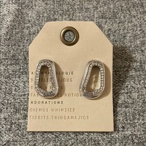 Anthropologie Pave Abstract Post Earrings. NWT